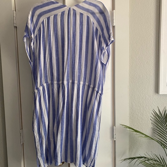 Rails Wren Pacifica Stripe Dress, Sz Large, Blue & White stripes, Rayon & Linen - Picture 6 of 14
